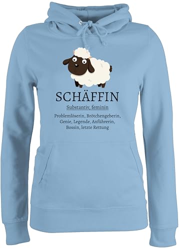 Pullover Damen Hoodie Frauen - Kollegen - Schäffin substantiv | Cheffinnen Geschenk Chefin Wichtelgeschenk lustig | Geschenke Chefinnen M - Hellblau - für arbeitskollegen von Shirtracer