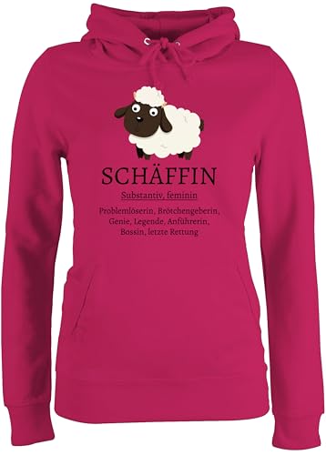 Pullover Damen Hoodie Frauen - Kollegen - Schäffin substantiv | Cheffinnen Geschenk Chefin Wichtelgeschenk lustig | Geschenke Chefinnen XL - Fuchsia - für arbeitskollegen von Shirtracer