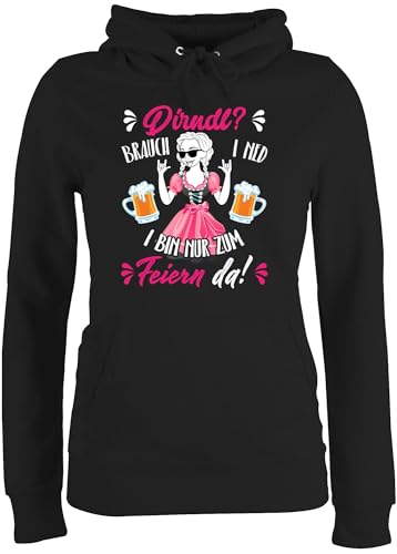 Pullover Damen Hoodie Frauen - Kompatibel mit Oktoberfest - Dirndl Ersatz Dirndl Spruch - L - Schwarz - Oktober bayrische bayerischer Bayerisches bayerisch bayrisch Volksfest October fest Women von Shirtracer