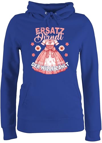 Pullover Damen Hoodie Frauen - Kompatibel mit Oktoberfest - Ersatz Dirndl - Der Wille Zählt - S - Royalblau - trachtenhoody bayrische Pulli trachtenpullover bayrisch Hoody trachtenpulli Tracht von Shirtracer