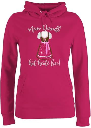 Pullover Damen Hoodie Frauen - Kompatibel mit Oktoberfest - Mein Dirndl hat Heute frei - XXL - Fuchsia - trachtenhoody bayrische Trachten ersatz Pulli trachtenpullover bayrisch Hoodies trachtenpulli von Shirtracer