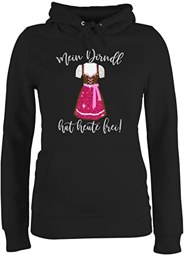 Pullover Damen Hoodie Frauen - Kompatibel mit Oktoberfest - Mein Dirndl hat Heute frei - XXL - Schwarz - Bayerisches MEI Pulli Tracht ersatz Bavaria statt bayerischer oktoberfestbekleidung Trachten von Shirtracer