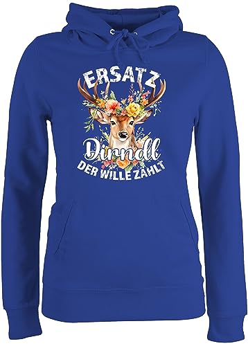 Pullover Damen Hoodie Frauen - Kompatibel mit Oktoberfest - Ersatz Dirndl Der Wille Zählt - M - Royalblau - bayrischer Abend Volksfest Oktober bayrisches Oktoberfest- Bavaria bayerischer von Shirtracer