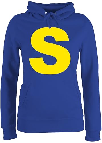 Pullover Damen Hoodie Frauen - Karneval & Fasching - Kostüm Buchstabe S Streifenhörnchen Chipmunk Simon I Fastnacht Gruppenkostüm Chipmunk - XS - Royalblau - karnevalspullover Faschings Chipmunks Pullover Damen Hoodie Frauen - Karneval & Fasching - Kostüm Buchstabe S Streifenhörnchen Chipmunk Simon I Fastnacht Gruppenkostüm Chipmunk - XS - Royalblau - karnevalspullover Faschings Chipmunks von Shirtracer