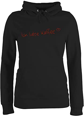 Pullover Damen Hoodie Frauen - Küche - Ich Liebe Kaffee - L - Schwarz - Hoodies/pullis Spruch Hoodies für mit sprüchen Pulli lustige sprüche Langarm hoddis sprüche+Pullover von Shirtracer