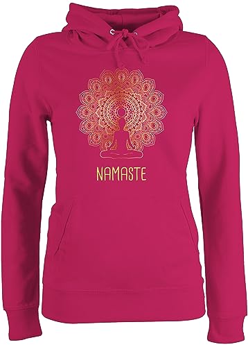 Pullover Damen Hoodie Frauen - Namaste Yoga Chakra Mandala - XS - Fuchsia - Joga Fans Meditation Geschenke für Alles Motiven mit Motiv Pullover Damen Hoodie Frauen - Namaste Yoga Chakra Mandala - XS - Fuchsia - Joga Fans Meditation Geschenke für Alles Motiven mit Motiv von Shirtracer