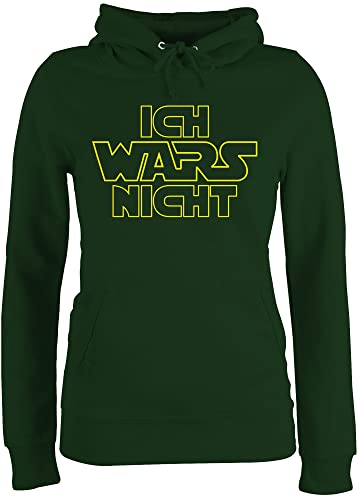 Pullover Damen Hoodie Frauen - Nerd Geschenke - Ich Wars Nicht - XXL - Dunkelgrün - zocker Kapuzenpullover zocken Hoody Gamer Pulli Geek mädchen Nerds Geeks nerdgeschenk Gaming nerdige von Shirtracer
