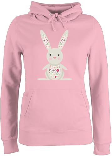 Pullover Damen Hoodie Frauen - Süßer Hase Frühlingstiere I - XL - Hellrosa - osterüberraschung Frau osterhasen Hasen Pulli hasenpulli Osterhase Oster Hoodies hasenmotiv Bunny Baumwolle häschen von Shirtracer
