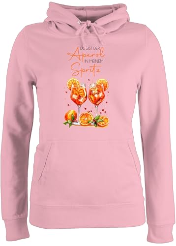 Pullover Damen Hoodie Frauen - Pärchen - Du bist der Aperol in Meinem Spritz | Accessoires Aperol Spritz Geschenk Italien Geschenke Alkohol - XXL - Hellrosa - Paar Spritz￼ Pulli Partner Langarm von Shirtracer