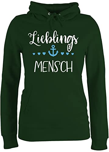 Pullover Damen Hoodie Frauen - Partner Liebe - Lieblingsmensch - Herzmensch Geschenke Beste Freundin Valentinstag Männer Geschenk Mama - XL - Dunkelgrün - besondere valentinsgeschenke von Shirtracer