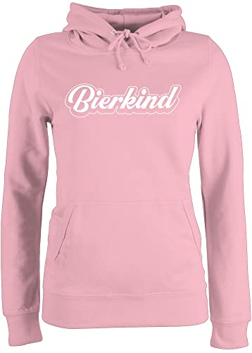 Pullover Damen Hoodie Frauen - Party & Alkohol - Bierkind - XS - Hellrosa - Pulli sprüche Trinken Hoody trinksprüchen mit Kapuze Alki Kapuzenpullover Sauf Trink Hoodies Feier pullis saufi hoddis von Shirtracer