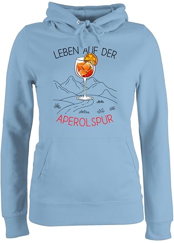 Pullover Damen Hoodie Frauen - Party & Alkohol - Leben auf der Aperolspur | Aperolaf | Aperol Geschenk - L - Hellblau - trinksprüchen spur Kapuzenpullover Trink Spritz damenpulli Alcohol Oberteil Pullover Damen Hoodie Frauen - Party & Alkohol - Leben auf der Aperolspur | Aperolaf | Aperol Geschenk - L - Hellblau - trinksprüchen spur Kapuzenpullover Trink Spritz damenpulli Alcohol Oberteil von Shirtracer