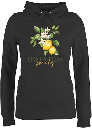 Pullover Damen Hoodie Frauen - Party & Alkohol - Limoncello Spritz | Italien-Fans | Italienischer Likör | Zitronenlikör - M - Anthrazit meliert - Sauf Alki Saufen Trinken trinksprüche trinkspruch von Shirtracer