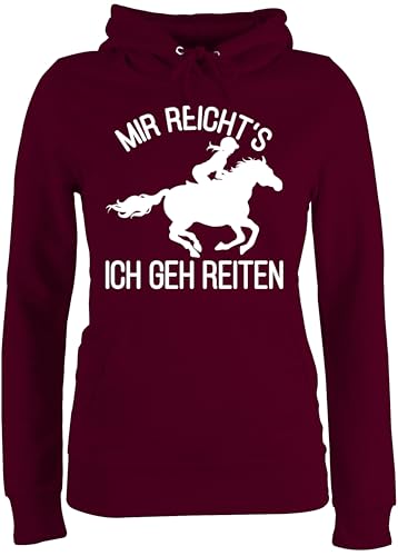 Pullover Damen Hoodie Frauen - Pferde - Mir reicht's ich GEH Reiten - XS - Burgundrot - pferdepullover reitoberteil pferdeliebhaber Pony Hoody reitpulli pferdepulloverdamen sprüche Pferd reite Pullover Damen Hoodie Frauen - Pferde - Mir reicht's ich GEH Reiten - XS - Burgundrot - pferdepullover reitoberteil pferdeliebhaber Pony Hoody reitpulli pferdepulloverdamen sprüche Pferd reite von Shirtracer