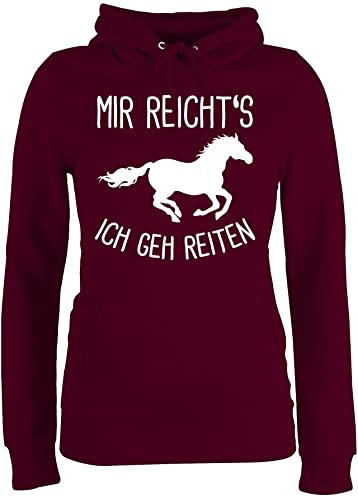 Pullover Damen Hoodie Frauen - Mir reichts ich GEH Reiten I Geschenk Pferde I Pferdemädchen I Pferdeliebhaber - XS - Burgundrot - Geschenke für Pferdefreunde reitoberteil sprüche Pferd gehe Hoody Pullover Damen Hoodie Frauen - Mir reichts ich GEH Reiten I Geschenk Pferde I Pferdemädchen I Pferdeliebhaber - XS - Burgundrot - Geschenke für Pferdefreunde reitoberteil sprüche Pferd gehe Hoody von Shirtracer
