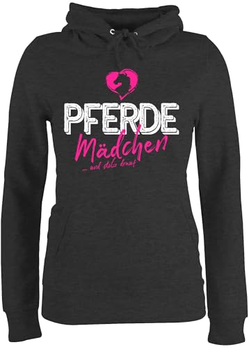 Pullover Damen Hoodie Frauen - Pferde - Pferdemädchen und stolz Drauf - XS - Anthrazit meliert - Pferde+Pullover+Damen reitoberteil pferdeliebhaber pferdefan Pulli pferdepulloverdamen Pullover Damen Hoodie Frauen - Pferde - Pferdemädchen und stolz Drauf - XS - Anthrazit meliert - Pferde+Pullover+Damen reitoberteil pferdeliebhaber pferdefan Pulli pferdepulloverdamen von Shirtracer