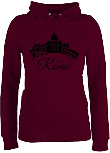 Pullover Damen Hoodie Frauen - Skyline Rome Italien Italy - XS - Burgundrot - Stadt rom polova städte Pulli Oberteil Oberteile Pullover Damen Hoodie Frauen - Skyline Rome Italien Italy - XS - Burgundrot - Stadt rom polova städte Pulli Oberteil Oberteile von Shirtracer