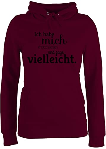 Pullover Damen Hoodie Frauen - Sprüche Statement - Ich Habe Mich entschieden und sage vielleicht - M - Burgundrot - Statement-Pullover mit Aufschrift & Hoody Statements Kapuze sprüchen Pulli Pullover Damen Hoodie Frauen - Sprüche Statement - Ich Habe Mich entschieden und sage vielleicht - M - Burgundrot - Statement-Pullover mit Aufschrift & Hoody Statements Kapuze sprüchen Pulli von Shirtracer