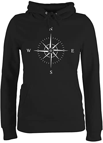 Pullover Damen Hoodie Frauen - Sprüche Statement - Kompassrose - XL - Schwarz - maritim Statement-Pullover mit Aufschrift kompass pullis Statements Pulli sprüchen hoddys Hoddies/pullies Hoodies Pullover Damen Hoodie Frauen - Sprüche Statement - Kompassrose - XL - Schwarz - maritim Statement-Pullover mit Aufschrift kompass pullis Statements Pulli sprüchen hoddys Hoddies/pullies Hoodies von Shirtracer
