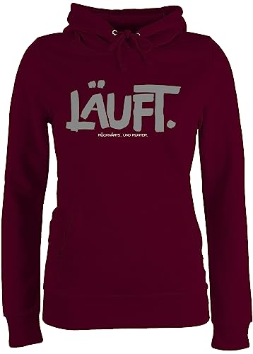 Pullover Damen Hoodie Frauen - Statement - Läuft - Läuft Lustig Sprüche Lustiger Spruch Nerd Geek Läuft bei Mir - XL - Burgundrot - hudis Geschenk zocker Sweatshirts Geschenke für Nerds Pullover Damen Hoodie Frauen - Statement - Läuft - Läuft Lustig Sprüche Lustiger Spruch Nerd Geek Läuft bei Mir - XL - Burgundrot - hudis Geschenk zocker Sweatshirts Geschenke für Nerds von Shirtracer