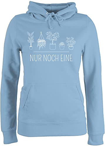 Pullover Damen Hoodie Frauen - Sprüche Statement - Nur noch eine - Pflanzen - weiß - XS - Hellblau - Statement-Pullover mit Aufschrift Pflanze Pulli Statements sprüchen Spruch Pullover Damen Hoodie Frauen - Sprüche Statement - Nur noch eine - Pflanzen - weiß - XS - Hellblau - Statement-Pullover mit Aufschrift Pflanze Pulli Statements sprüchen Spruch von Shirtracer