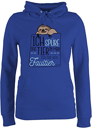 Pullover Damen Hoodie Frauen - Sprüche Statement mit Spruch - Ich spüre das Tier in Mir es ist EIN Faultier - schwarz - XS - Royalblau - sprüche+Pullover sprueche faul Pulli Frau sprüchen Sloth Pullover Damen Hoodie Frauen - Sprüche Statement mit Spruch - Ich spüre das Tier in Mir es ist EIN Faultier - schwarz - XS - Royalblau - sprüche+Pullover sprueche faul Pulli Frau sprüchen Sloth von Shirtracer