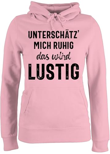 Pullover Damen Hoodie Frauen - Sprüche Statement mit Spruch - Unterschätz Mich ruhig Wird lustig - L - Hellrosa - lustige sprueche sprüche+Pullover sprüchen büro Pulli Frau spruechen Arbeit Pullover Damen Hoodie Frauen - Sprüche Statement mit Spruch - Unterschätz Mich ruhig Wird lustig - L - Hellrosa - lustige sprueche sprüche+Pullover sprüchen büro Pulli Frau spruechen Arbeit von Shirtracer