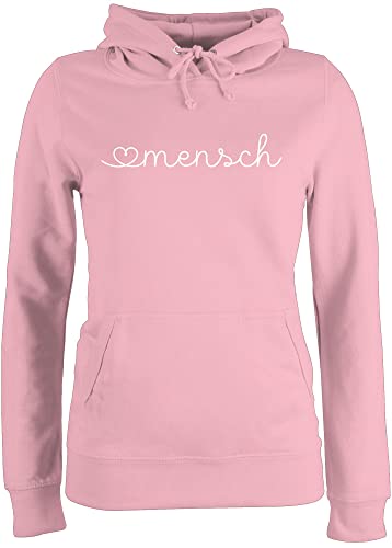 Pullover Damen Hoodie - Valentinstag Partner Liebe - Herzensmensch Lieblingsmensch - Geschenk Beste Freundin Geschenke Frauen Männer Kleine Geschenke - M - Hellrosa - kapuzenpullover valentinsday von Shirtracer