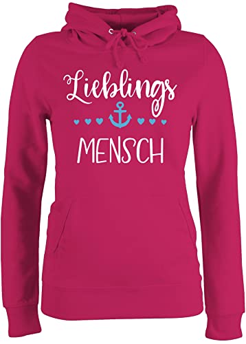 Pullover Damen Hoodie Frauen - Partner Liebe - Lieblingsmensch - Herzmensch Geschenke Beste Freundin Valentinstag Männer Geschenk Mama - XL - Fuchsia - verliebt valentinsday valtentinsgeschenk von Shirtracer