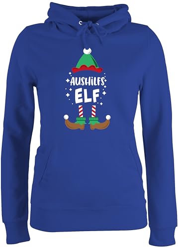 Pullover Damen Hoodie Frauen - Weihnachten Aushilfs-Elf I Weihnachtself I Weihnachts Elf I Christmas Elf - XL - Royalblau - Weihnachtspullover weihnachtspolover Merry x-Mas elfe Pulli von Shirtracer