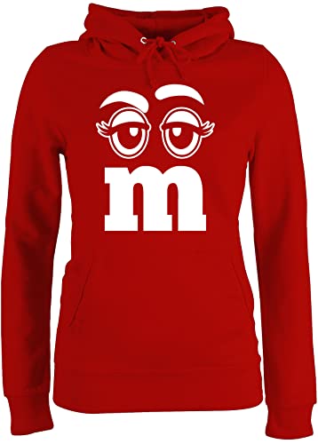 Pullover Damen Hoodie Frauen - & Fasching - M und M Augen Karneval I Fastnacht I Fasnacht I Fasnet - M - Rot - karnevalspullover Faschings mm Hoody karnevalspulli Karnevals MMS Pulli karnevalshoodie von Shirtracer