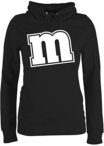 Pullover Damen Hoodie Frauen - & Fasching - M&M Motiv Karneval I M und M I Fastnacht I Fasnacht I Fasnet - XL - Schwarz - karnevalspullover Faschings mm Pulli karnevalspulli Karnevals MMS Hoodies von Shirtracer