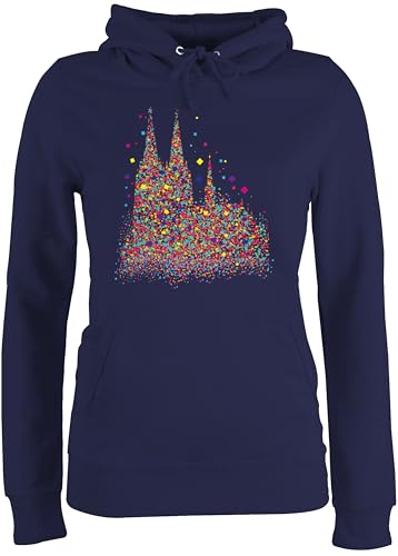 Pullover Damen Hoodie Frauen - & - Kölner Dom Konfetti I Karneval I Fasching - XS - Navy Blau - Damen-Kapuzenpullover mit karnevalspullover Faschings köln Hoodies karnevalspulli Karnevals Koln Pullover Damen Hoodie Frauen - & - Kölner Dom Konfetti I Karneval I Fasching - XS - Navy Blau - Damen-Kapuzenpullover mit karnevalspullover Faschings köln Hoodies karnevalspulli Karnevals Koln von Shirtracer