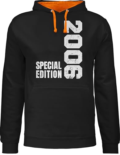 Pullover Herren Frauen Hoodie Kontrast zweifarbig - 18. Geburtstag - Special Edition 2006 - XL - Schwarz/Orange - Geschenke 18 zum Geschenk jähriges Jahre er Geb Geburtstagsgeschenk Geschenkideen von Shirtracer