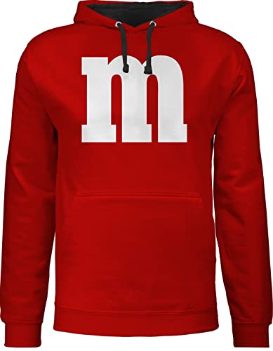 Pullover Herren Frauen Hoodie Kontrast zweifarbig - Karneval Fasching - Damen - Gruppen M und M Aufdruck I M&M Kostüm Gruppe I MundM & M I MM I Fastnacht I Fasnacht I Fasnet - XS - Rot/Schwarz Pullover Herren Frauen Hoodie Kontrast zweifarbig - Karneval Fasching - Damen - Gruppen M und M Aufdruck I M&M Kostüm Gruppe I MundM & M I MM I Fastnacht I Fasnacht I Fasnet - XS - Rot/Schwarz von Shirtracer