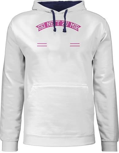 Pullover Herren Frauen Hoodie Kontrast zweifarbig - Lehrer - Sei nett zur Mir ich könnte mal Deine Kinder unterrichten weiß - XS - Grau meliert/Navy Blau - Geschenk für männlichen Teacher Pullover Herren Frauen Hoodie Kontrast zweifarbig - Lehrer - Sei nett zur Mir ich könnte mal Deine Kinder unterrichten weiß - XS - Grau meliert/Navy Blau - Geschenk für männlichen Teacher von Shirtracer
