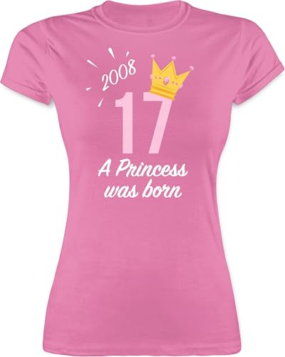Shirt Damen - 17. Geburtstag - Siebzehnter Mädchen Princess 2008 - M - Rosa - Geschenke für 17 jährige Tshirt 17.Geburtstag 2005 Funshirt Geschenk Jahre jähriges Kurzarm ab Happy Birthday von Shirtracer