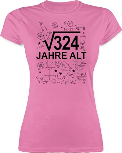 Shirt Damen - 18. Geburtstag - (Wurzel 324) Achtzehn Jahre alt schwarz - L - Rosa - Geburtstags t-Shirt 18 Eighteen (18) Tshirt mädchen geburtstagsshirt 18.Geburtstag t sprüche 18ter t-Shirts von Shirtracer