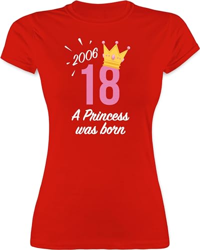 Shirt Damen - 18. - Achtzehnter Geburtstag Mädchen Princess 2006 - L - Rot - Birthday 18 geburtstagsshirt Jahre Geschenke 18+Geburtstag Geschenk Geb Geschenkideen t Idee von Shirtracer