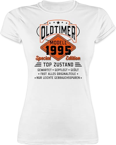 Shirt Damen - 30. Geburtstag - Oldtimer Modell 1995 - schwarz - XL - Weiß - 1992 Frauen Tshirt 30th Birthday Woman t-Shirt 30 1993 Shirts Frau persönliche Geschenke 30.Geburtstag t-Shirts t von Shirtracer