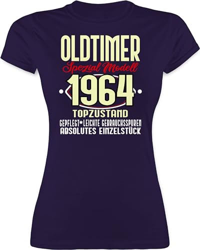 Shirt Damen - 60. Geburtstag - Sechzigster I Oldtimer Spezial Modell 1964 - M - Lila - 60 Jahre t-Shirt Tshirt 60ten t Shirts Geburtstags 60.Geb Shirt: Frauen zum 60.Geburtstag Tshirts Frau 60.Jahre von Shirtracer