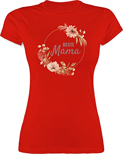 Shirt Damen - Beste Mama Geschenk Mutti - S - Rot - Muttertag mom mütter Mami 2024 Fuer Mutter muttertags schöne Geschenke für Tag zum muttertagsgeschenke Best Tshirt muttertagsgeschenk t Mum von Shirtracer