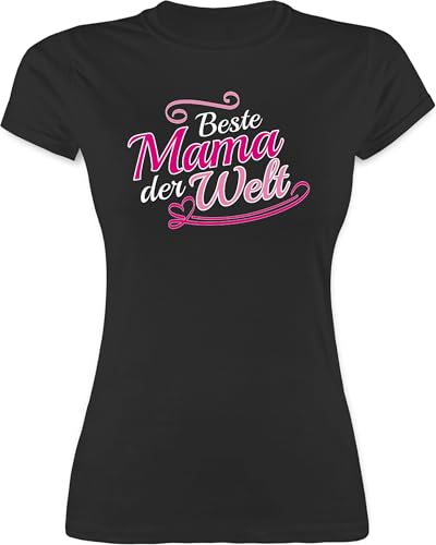 Shirt Damen - Beste Mama der Welt I Geschenkidee Mutti Geburtstag - M - Schwarz - muttertagsgeschenk muttertagsgeschenke Mum Mutter Tshirt t-Shirts Muttertag t-Shirt mom mütter Mami von Shirtracer