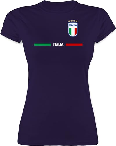 Shirt Damen - Fußball EM WM - Italien Trikot Wappen | Italia mit Stolz | Italienisches Fan-Motiv - S - Lila - italienische Trikots fußballtrikot Europameisterschaft 2024 Italy t-Shirt Shirt Damen - Fußball EM WM - Italien Trikot Wappen | Italia mit Stolz | Italienisches Fan-Motiv - S - Lila - italienische Trikots fußballtrikot Europameisterschaft 2024 Italy t-Shirt von Shirtracer