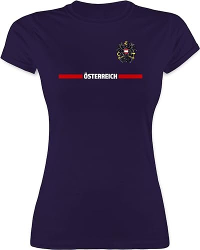 Shirt Damen - Fußball EM WM - Österreich Trikot Wappen | Österreicher mit Stolz | Österreichisches Fan-Motiv - M - Lila - österreichische t-Shirt fußballtrikot Europameisterschaft österreich Shirt Damen - Fußball EM WM - Österreich Trikot Wappen | Österreicher mit Stolz | Österreichisches Fan-Motiv - M - Lila - österreichische t-Shirt fußballtrikot Europameisterschaft österreich von Shirtracer