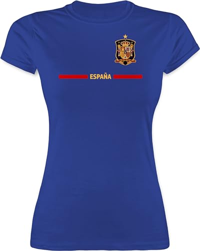 Shirt Damen - Fußball EM WM - Spanisches Trikot Wappen | España mit Stolz | Spanien Fan-Motiv - XL - Royalblau - spanier Tshirt fußballtrikot Europameisterschaft Spain t-Shirt wm-Shirts Fussball Shirt Damen - Fußball EM WM - Spanisches Trikot Wappen | España mit Stolz | Spanien Fan-Motiv - XL - Royalblau - spanier Tshirt fußballtrikot Europameisterschaft Spain t-Shirt wm-Shirts Fussball von Shirtracer