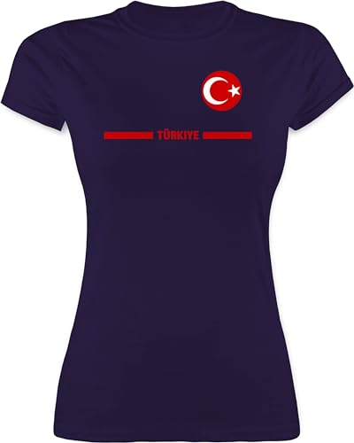 Shirt Damen - Fußball EM WM - Türkei Trikot Wappen | Türkiye mit Stolz | Türkisches Fan-Motiv - XXL - Lila - türkische Fussball 2024 fußballtrikot Europameisterschaft Turkey Tshirt wm-Shirts Shirt Damen - Fußball EM WM - Türkei Trikot Wappen | Türkiye mit Stolz | Türkisches Fan-Motiv - XXL - Lila - türkische Fussball 2024 fußballtrikot Europameisterschaft Turkey Tshirt wm-Shirts von Shirtracer