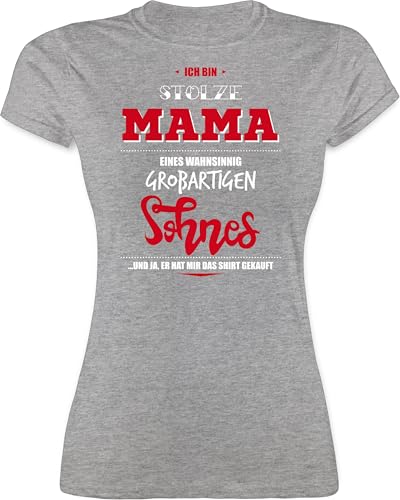 Shirt Damen - Ich Bin stolze Mama eines wahnsinnig großartigen Sohnes - L - Grau meliert - Mutter Sohn Tshirt muttertagsgeschenke Mum und t-Shirt von 1 muttertagsgeschenk mütter Shirts Shirt Damen - Ich Bin stolze Mama eines wahnsinnig großartigen Sohnes - L - Grau meliert - Mutter Sohn Tshirt muttertagsgeschenke Mum und t-Shirt von 1 muttertagsgeschenk mütter Shirts von Shirtracer