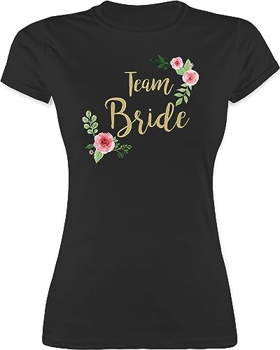 Shirt Damen - JGA Junggesellenabschied Frauen - Team Bride I Crew Bride Tribe - XXL - Schwarz - Team-Braut-t-Shirt t-Shirts junggesellinnenabschied Bachelorette Party Tshirt Shirt+Team+Braut von Shirtracer