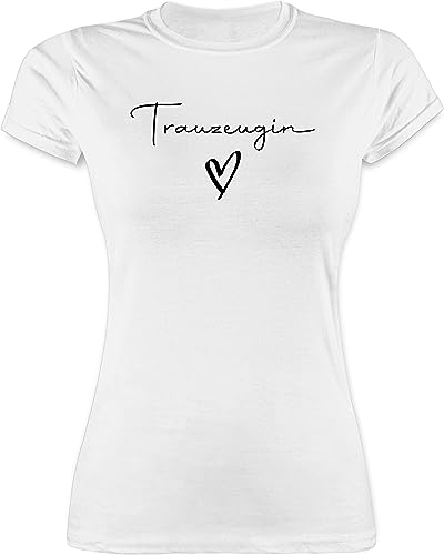 Shirt Damen - JGA Junggesellenabschied Frauen - Trauzeugin Maid of Honor - M - Weiß - t-Shirts junggesellinnenabschied Bachelorette Party Tshirt t-Shirt jungesellinnenabschied jungesselnabschied von Shirtracer